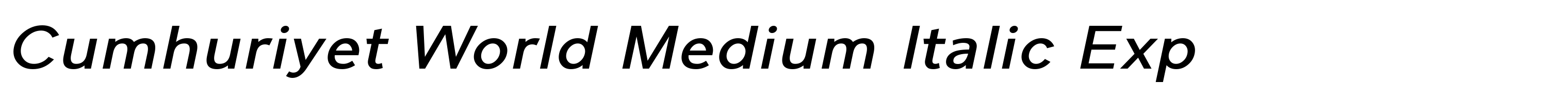 Cumhuriyet World Medium Italic Exp